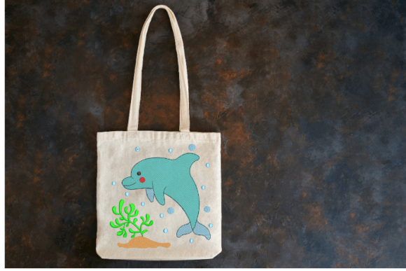 Dolphin Embroidery Design Review for Business Merch