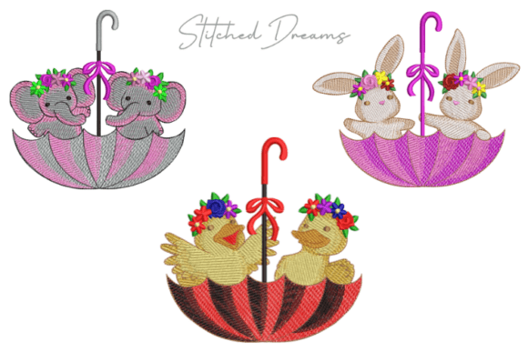Review: Animal-Filled Umbrella Trio Embroidery