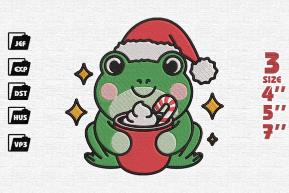 Review: Christmas Merry Frog Embroidery for Craft Fairs