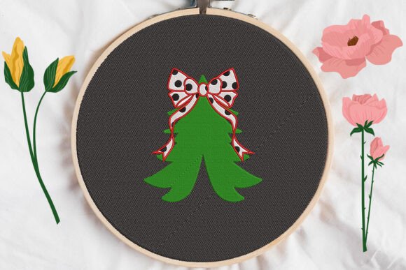 Review: Christmas Tree with Bow Embroidery for Gifts