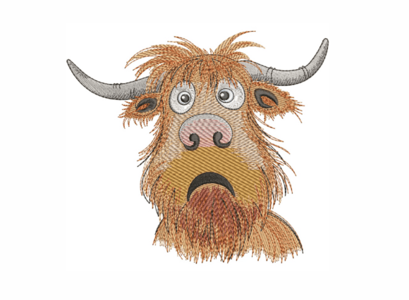 Review: Funny Highland Cow Boy Embroidery Design