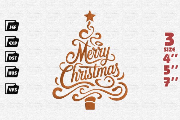 Review: Merry Christmas, Xmas Tree Embroidery Design