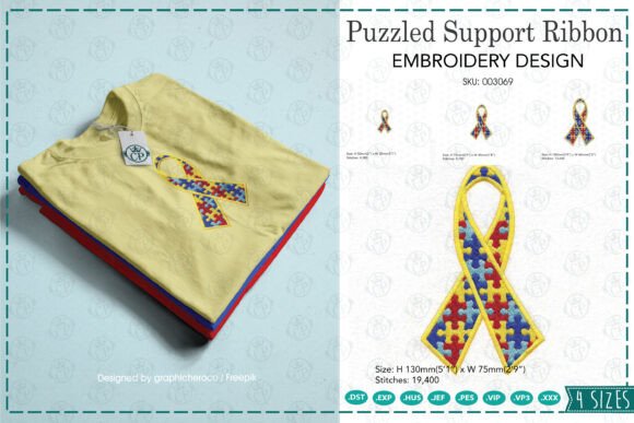 Review: Puzzled Support Ribbon Embroidery Design