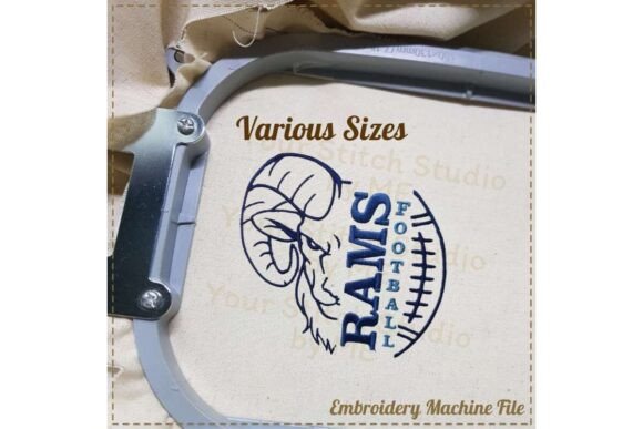 Review: Ram Football Embroidery Design for Holiday Crafts