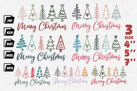 Review: Set of 7 Merry Christmas Embroidery File