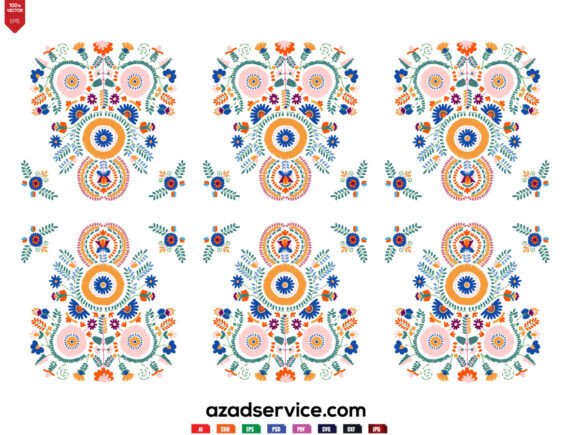 Reviewing Embroidery Design Illustration Vector