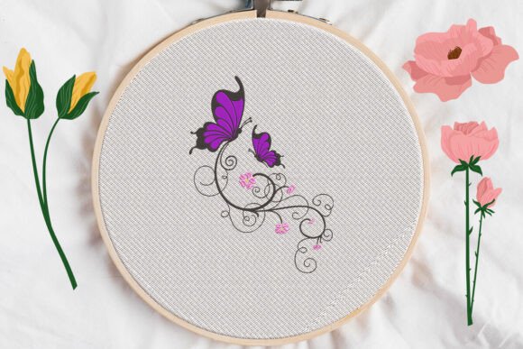 Reviewing Purple Butterfly Embroidery for Handmade Gifts