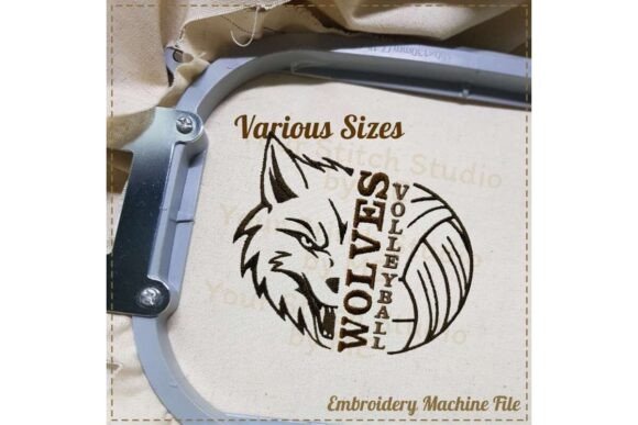 Reviewing the Wolf Volleyball Embroidery Design