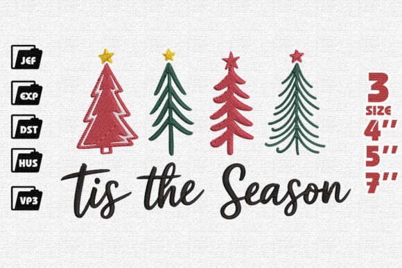 Reviewing Tis the Season Christmas Trees Embroidery