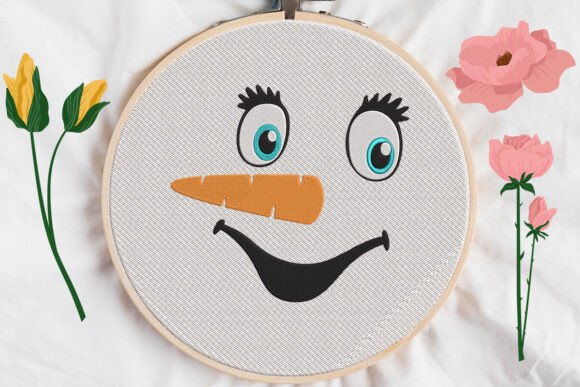 Snowman Face Embroidery: A Holiday Design Review